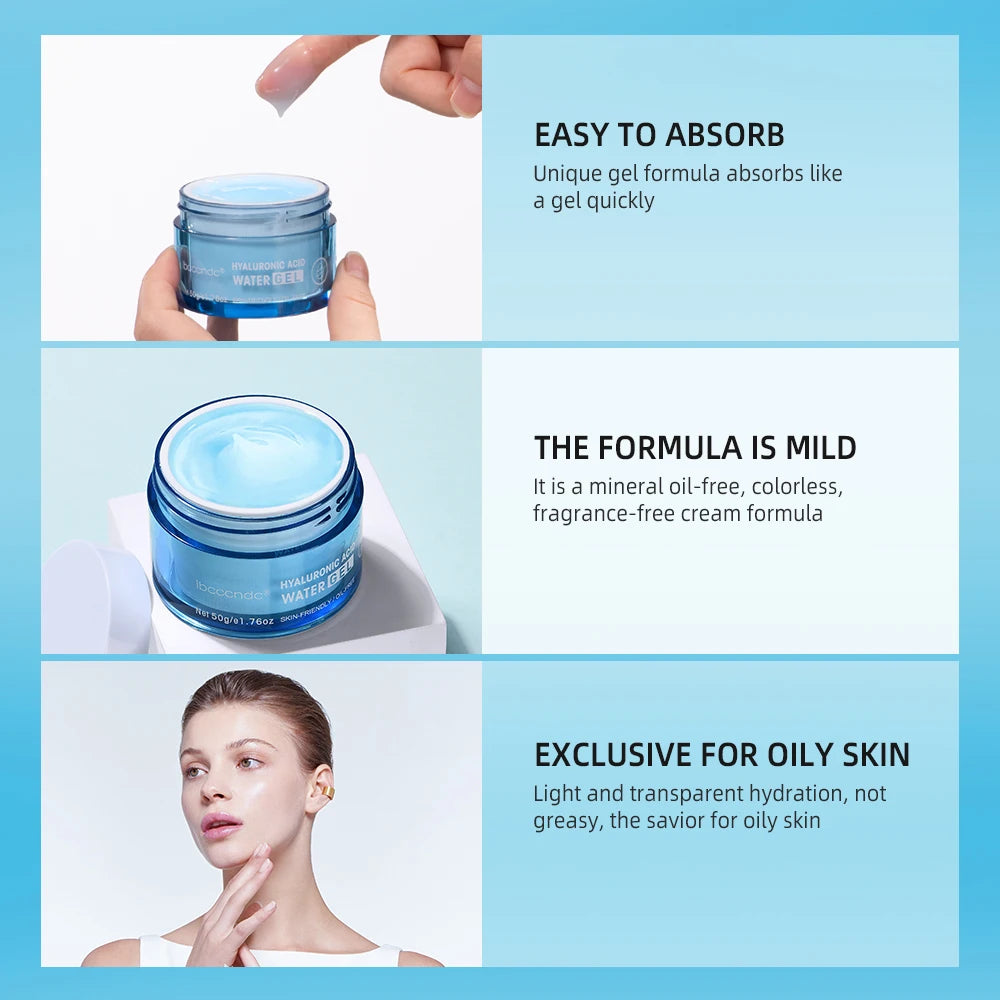 Gel-creme hidratante facial com ácido hialurônico Hydro Boost para hidratar e suavizar a pele.