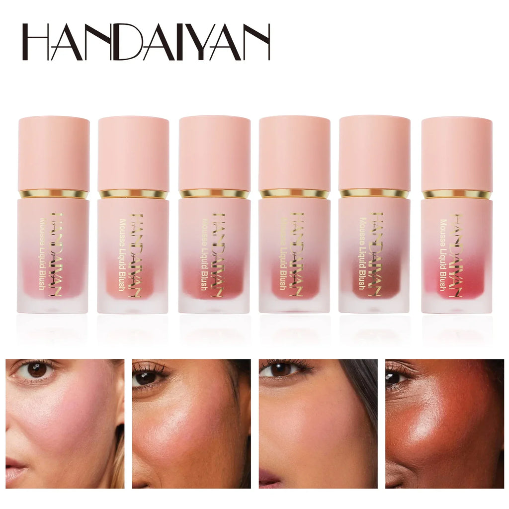 Blush Líquido em Bastão, À Prova D'Água, Multiuso, para o Rosto, Nutritivo e Suave - 6 Cores - Maquiagem Coreana Feminina