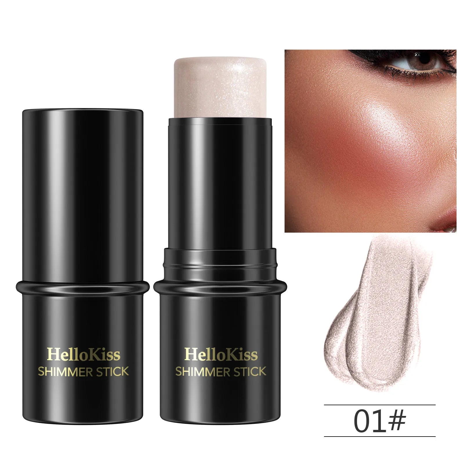 Highlighting&Bronzer Stick - Iluminador e Contorno em stick, fácil aplicação, não mancha, fácil de espalhar, toque suave