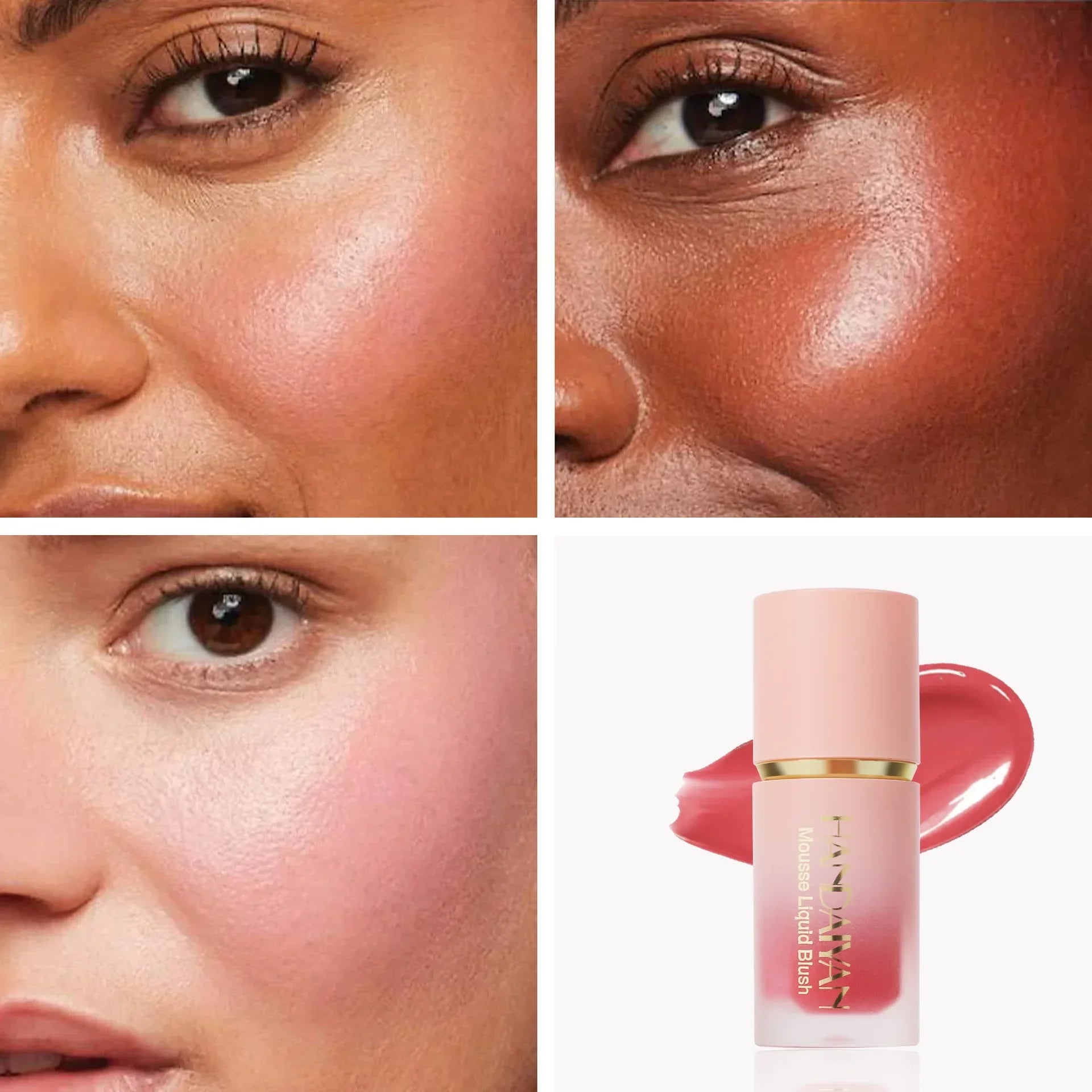 Blush Líquido em Bastão, À Prova D'Água, Multiuso, para o Rosto, Nutritivo e Suave - 6 Cores - Maquiagem Coreana Feminina