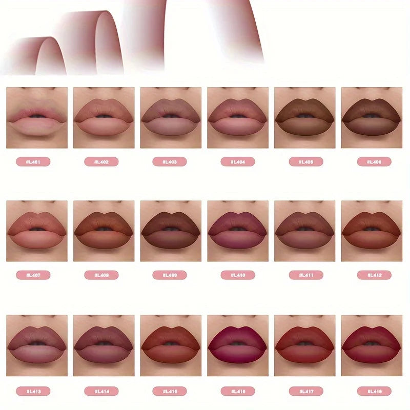 Conjunto de 6 lápis de contorno labial aveludados e matte, de longa duração e que não ressecam os lábios. Perfeitos para contornar e preencher os lábios, versáteis para todos os tipos de pele.