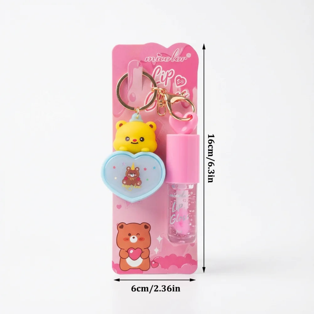 Batom com brilho labial Shui Guang Lip Glaze Luminous Light with Love, pequeno pendente de lâmpada, brilho labial de longa duração, presente para o Dia dos Namorados