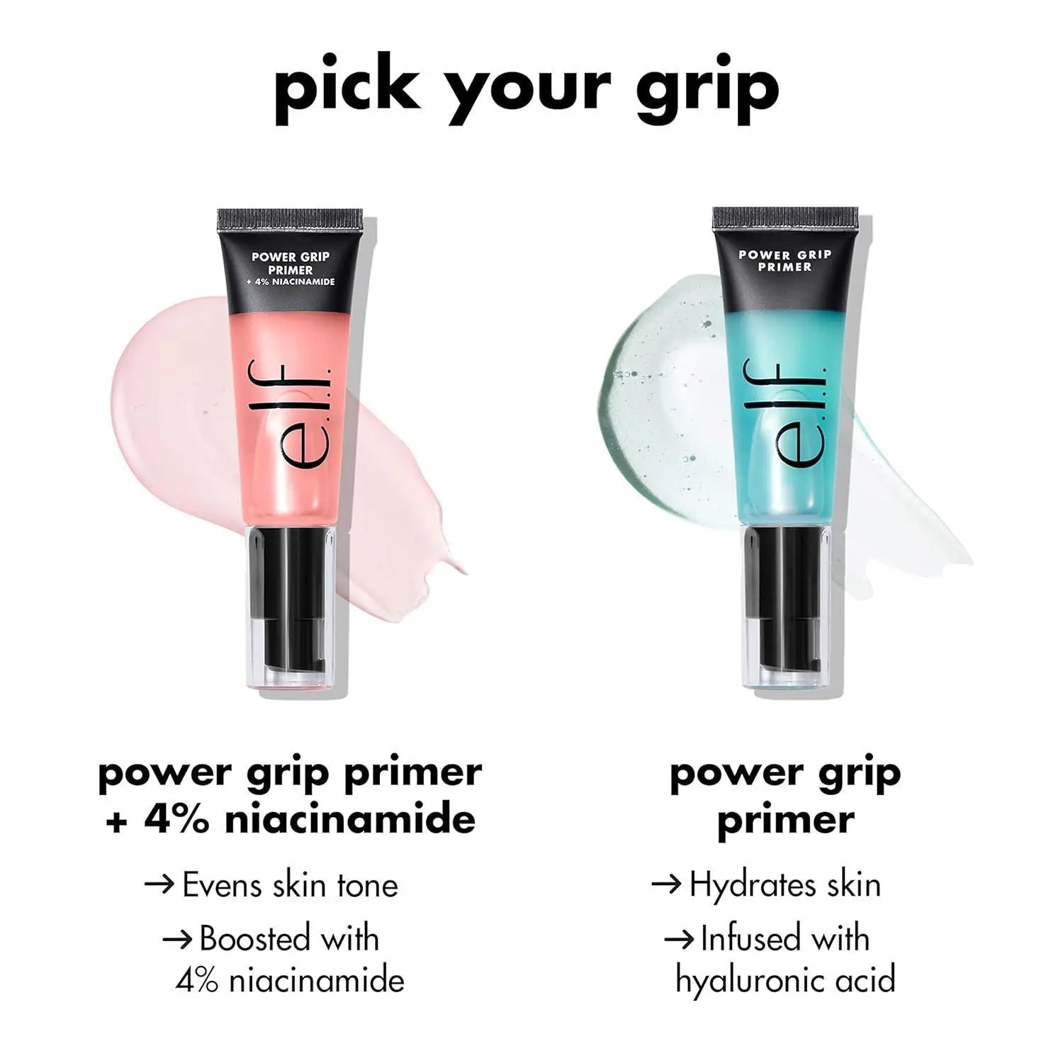 ELF Power Grip Primer Gel - Ajuda na durabilidade da maquiagem, não craquela