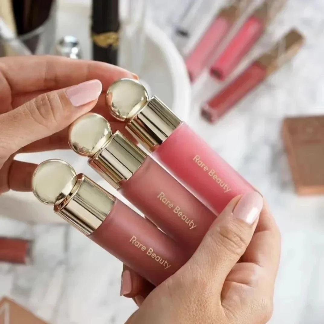 Blush Líquido Rare Beauty, Batom, Blush para Olhos, Blush para Bochechas, À Prova D'Água, Hidratante, Contorno Facial, Sombra, Gloss Labial Líquido, Maquiagem para Volume