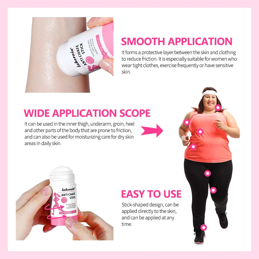 Bastão antiatrito para coxas, creme antiassaduras para corrida, bastão antiassaduras à prova de suor, proteção para a pele do calcanhar, antebraço e coxa.