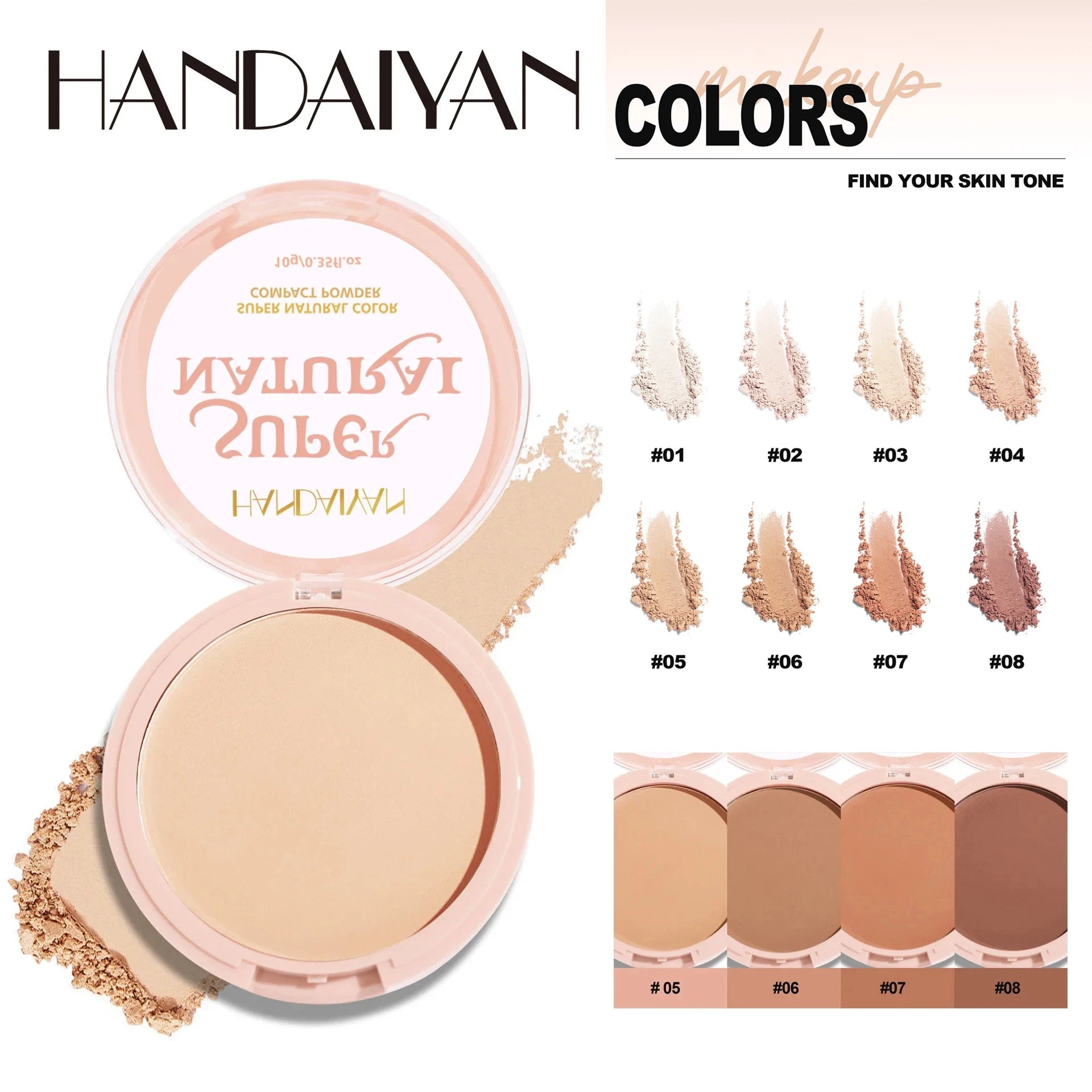 Pó compacto facial matte com controle de oleosidade por 24 horas e acabamento natural.