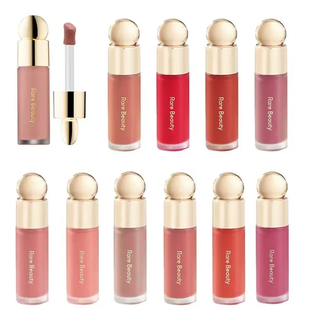 Blush Líquido Selena da Rare Beauty: Naturalmente radiante, de longa duração, com acabamento luminoso e textura leve, ideal para todos os tipos de pele.