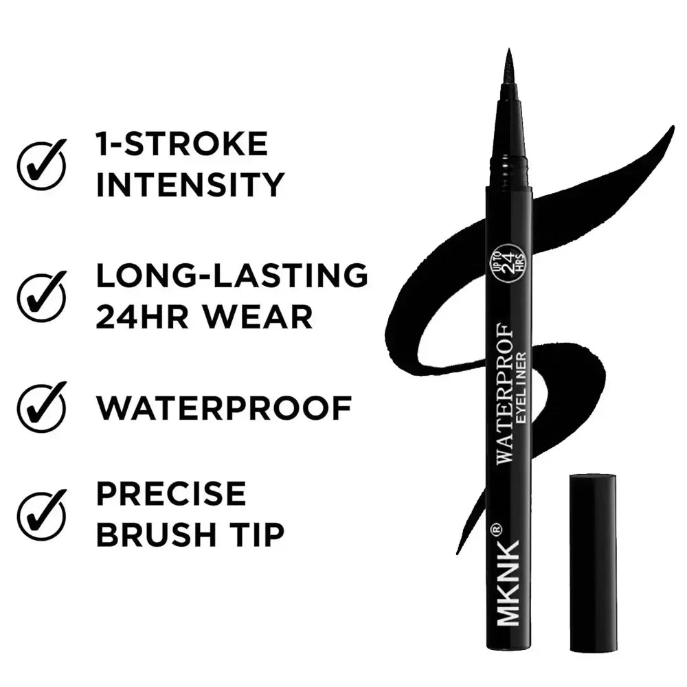Quick-dry Eyeliner Pencil - Toque leve, ótima pigmentação, resistente a água, alta duração, pincel com ponta macia