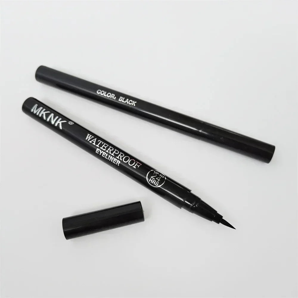 Quick-dry Eyeliner Pencil - Toque leve, ótima pigmentação, resistente a água, alta duração, pincel com ponta macia