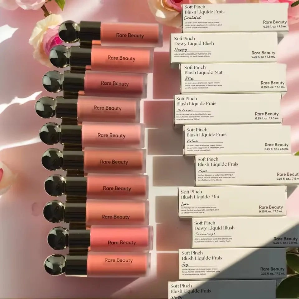 Blush Líquido Rare Beauty, Batom, Blush para Olhos, Blush para Bochechas, À Prova D'Água, Hidratante, Contorno Facial, Sombra, Gloss Labial Líquido, Maquiagem para Volume