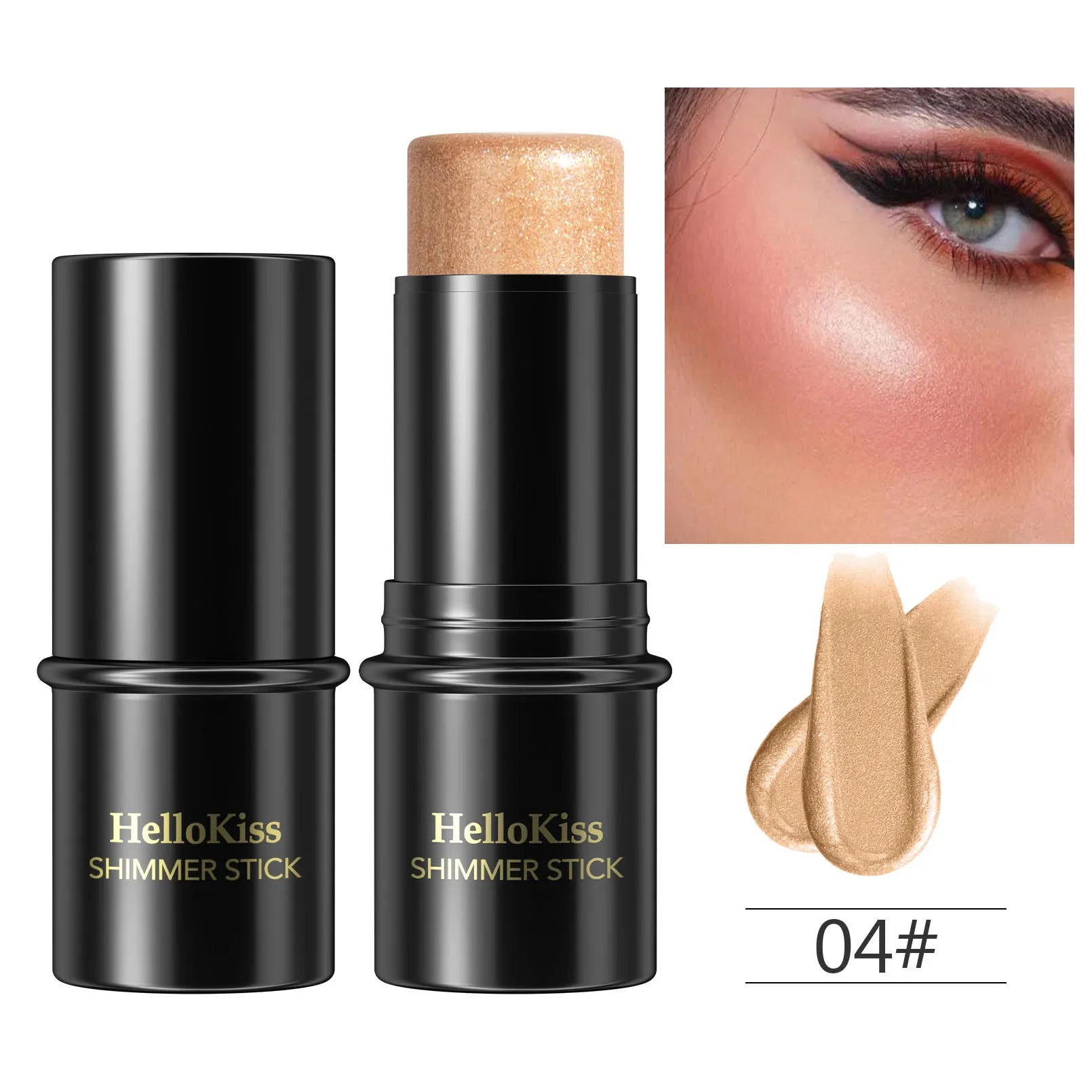 Highlighting&Bronzer Stick - Iluminador e Contorno em stick, fácil aplicação, não mancha, fácil de espalhar, toque suave