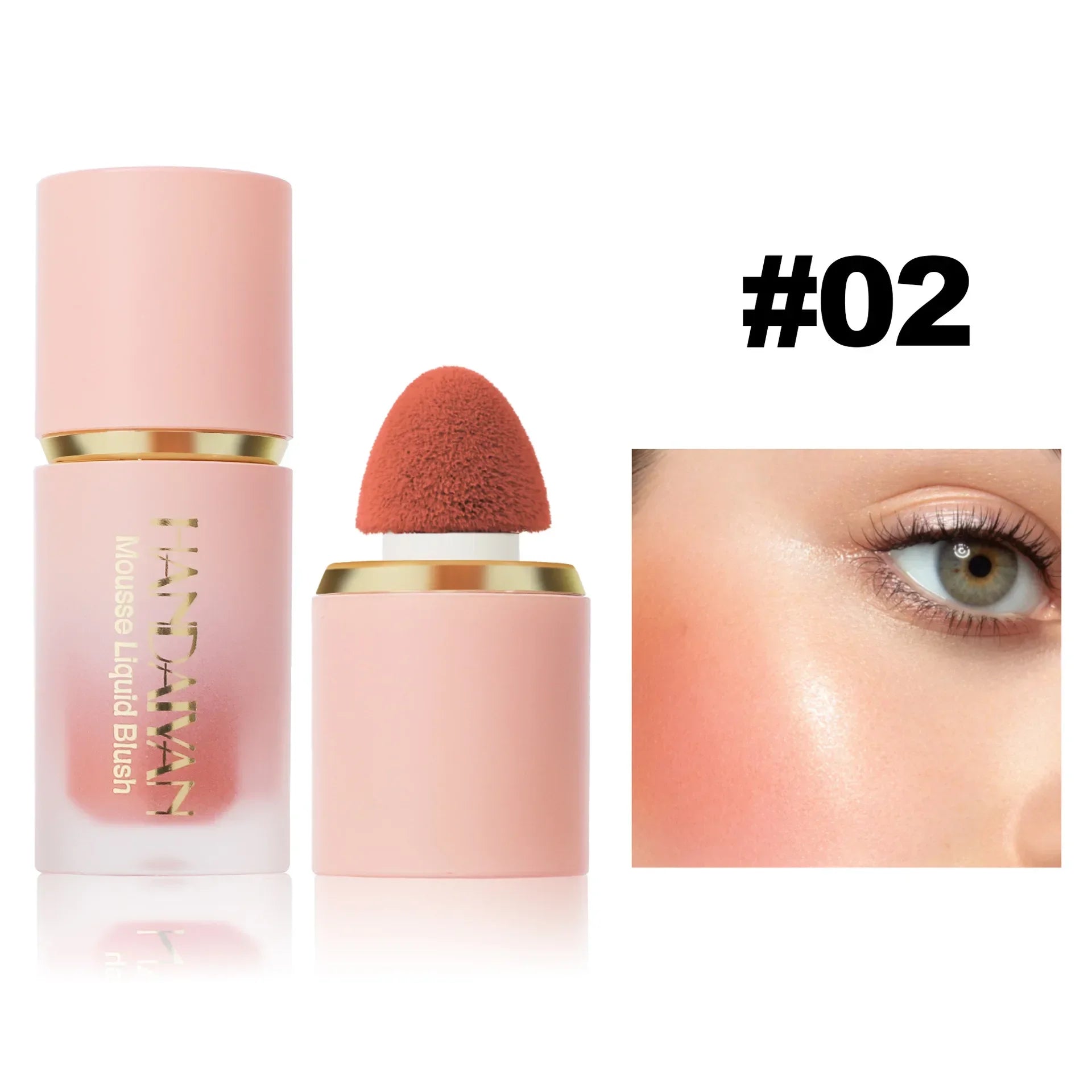 Blush Líquido em Bastão, À Prova D'Água, Multiuso, para o Rosto, Nutritivo e Suave - 6 Cores - Maquiagem Coreana Feminina
