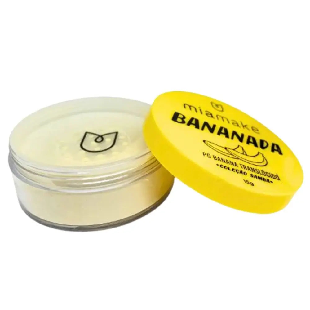 Samba Mia Make - Pó banana, translucido, pele aveludade, boa duração, resistente ao suor