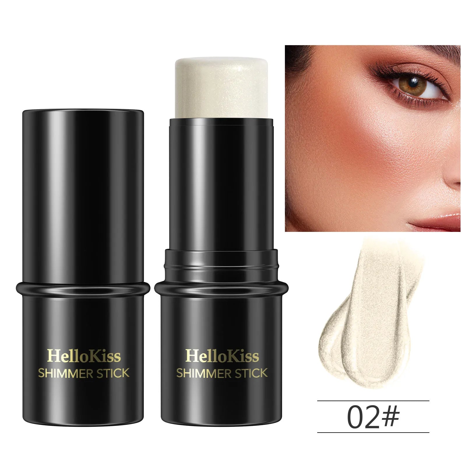Highlighting&Bronzer Stick - Iluminador e Contorno em stick, fácil aplicação, não mancha, fácil de espalhar, toque suave