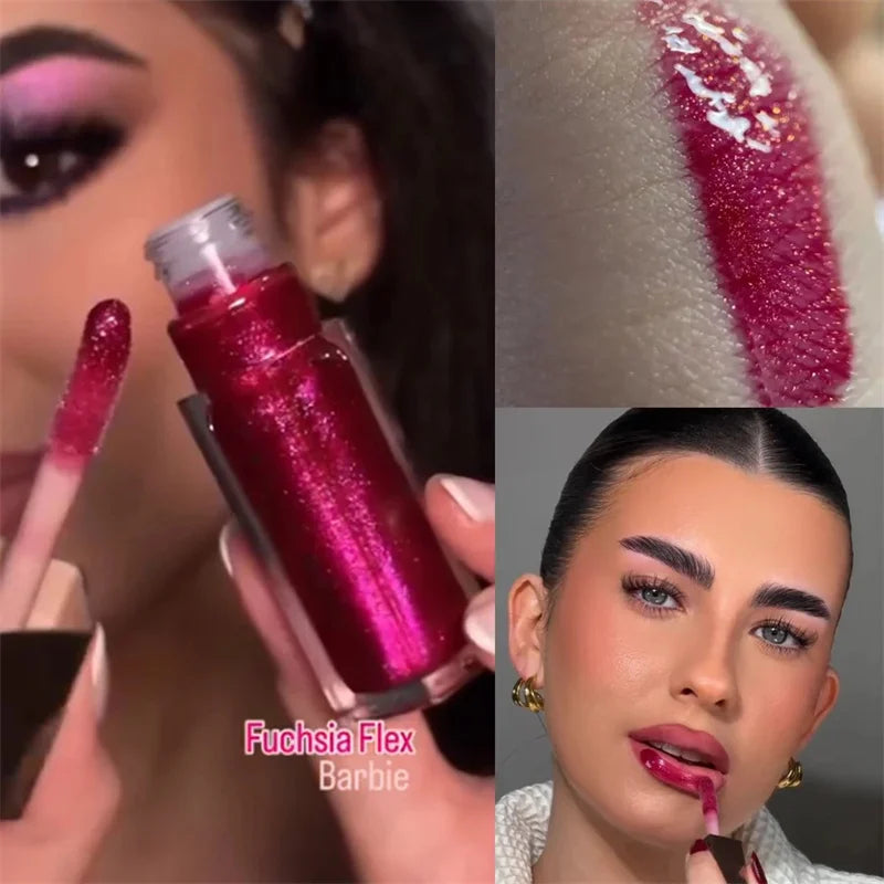 Batom FENTY BEAUTY Lip Balm de longa duração com glitter e brilho, hidratante e que dá volume aos lábios.